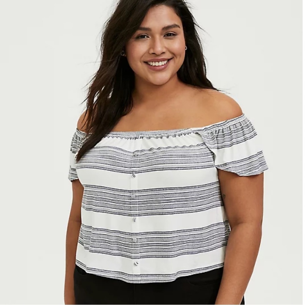 Torrid Super Soft Off Shoulder Crop Top